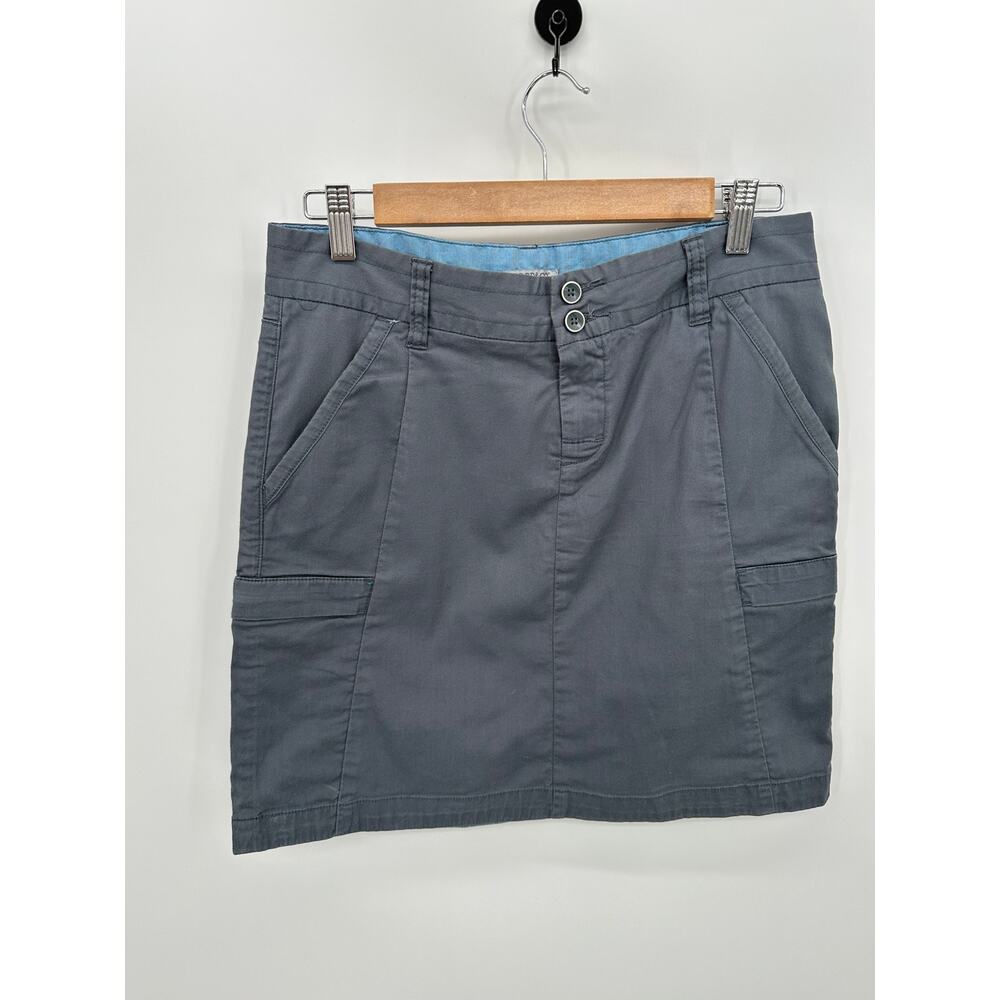 Toad & Co Mini Skirt Women 4 Gray Organic Cotton Nylon Outdoors Cargo Gorpcore